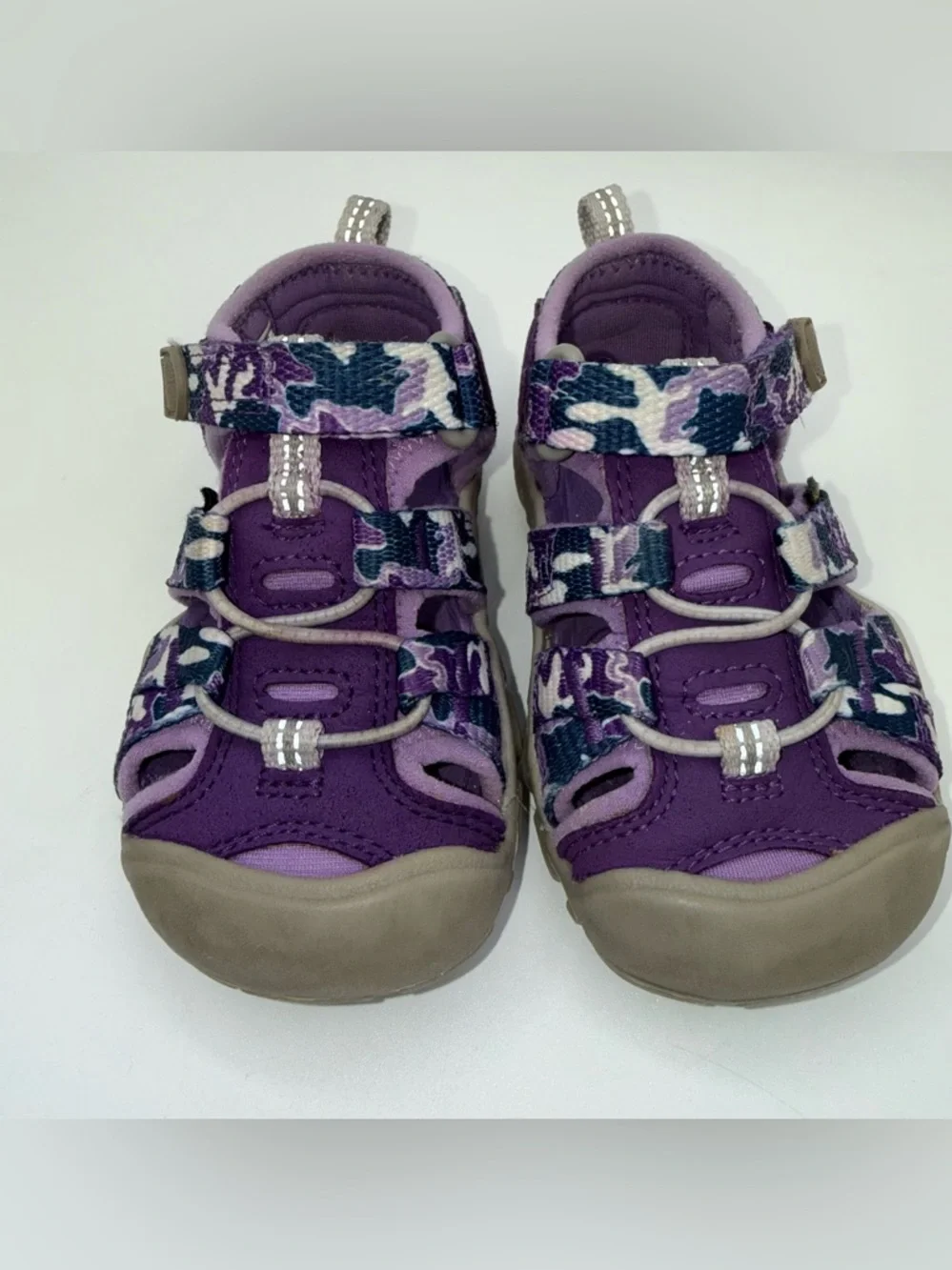 KEEN Newport H2 Toddler Sandals Purple Camo Closed Toe Water Shoes Size 5